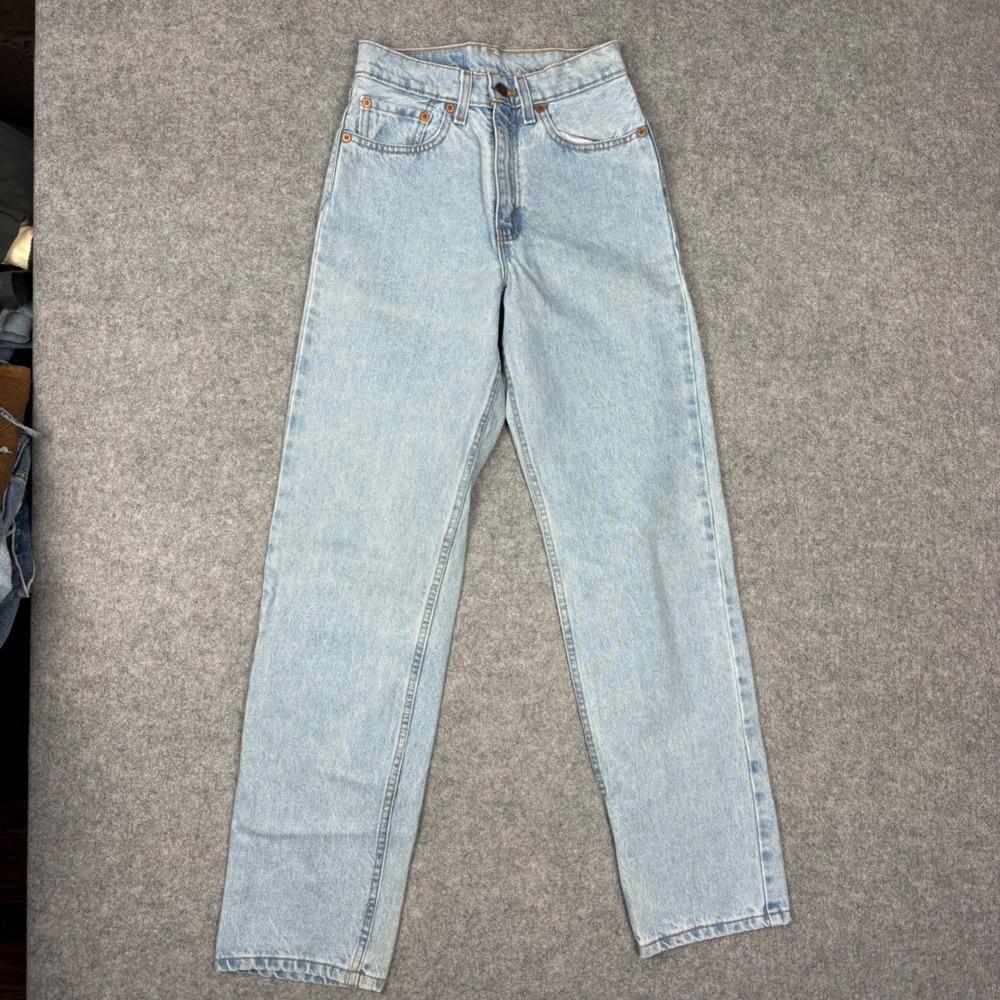 Vintage Levis 560 Loose Fit Straight Leg Jeans Light Wash High Waist 1 Med USA - Picture 6 of 7